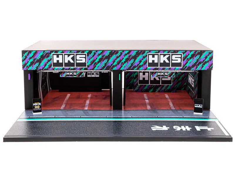 Garage Diorama HKS Display for 1/64 Model Cars by Tarmac Works