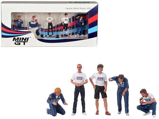 Martini Racing WRC 5 Piece Diecast Figure Set for 1/64 scale models by True Scale Miniatures